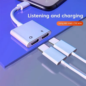 Pemisah USB ganda 2 dalam 1, DAC pengisian cepat adaptor tipe-c dan adaptor Jack Headphone tipe C UNTUK iPhone 15 HUAWEI - Product Image 5