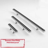 Barre lumineuse LED murale avec corps en acier inoxydable + verre trempé, télécommande sans fil WiFi/Zigbee/DMX512/RF, application, IP68 YY-XQ2525
