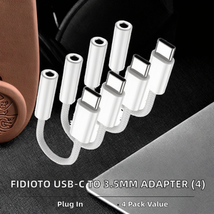 Fidioto 4-Pack USB-C to 3.5mm <strong>Adapter</strong> (ABS Material) for IPhone/ /<strong>iPad</strong>/Pixel-Headphones Cable - Product Image 2