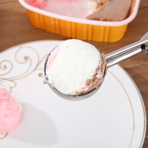 Cuchara de helado grande de acero inoxidable 18/8, cuchara de masa para cupcakes con gatillo, cuchara de alta resistencia