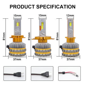 Faros Antiniebla LED N5 de 12V con Chips 3570, 15000LM, 6000K, 105W, H1, H4, H7, 9006, Impermeables, Garantía de 2 Años, Universales para Autos - Product Image 3