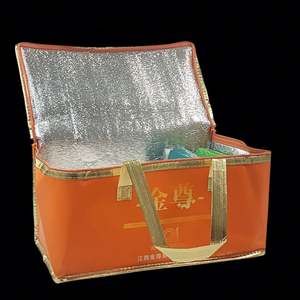 Custom Durable High-capacity Non Woven Aluminum Takeaway <b>Bag</b> Foldable Spinning Fabric Cooler <b>Bag</b> - Product Image 3