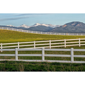 Precios baratos de fábrica blanco negro <span class=keywords><strong>paddock</strong></span> vinilo plástico PVC paneles de valla de caballo con poste - Product Image 6