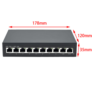 Switch di Rete 48V 10/100/1000Mbps Direttamente dalla Fabbrica, 8 POE+ <span class=keywords><strong>2</strong></span> Uplink +1 SFP Mini Switch POE RJ45 a 8 Porte per Telecamere IP e <span class=keywords><strong>Computer</strong></span> - Product Image 5