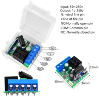 Interruptor RF de 433 MHz, 110 V, 220 V, Mini Interruptor de Control Remoto, Módulo Receptor de Relé de Contacto Seco para Sistema de Control de Garaje, Bricolaje