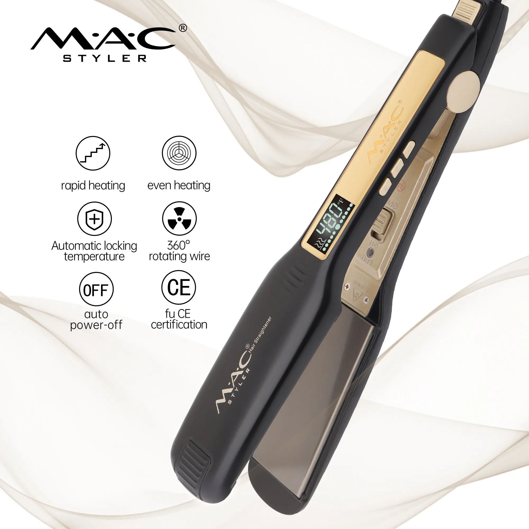 Professional Flat Iron Hair Straightener Iron Factory Titanium Plate Hair Flat Iron Hair Straightener