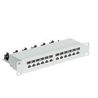 Panneau de brassage FTP non câblé 1U en acier, 6 ou 12 ports RJ45 modulaires, haute qualité, pour câbles réseau Cat5e, Cat6, Cat6A