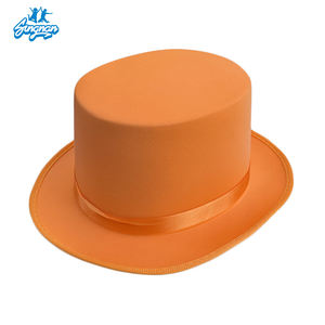 도매 플랫 탑 솜브레로 재즈 저렴한 모자 사용자 정의 로고 새틴 리본 비치 파티 웨스턴 탑 높은 페도라 모자 - Product Image 3