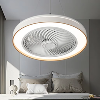 Ventilateur de plafond LED de style moderne avec télécommande, gradation, 6 vitesses, blanc or, faible bruit, ventilateur de plafond LED