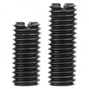 M3 M4 M5 M6 Carbon Steel Black Slotted <b>Flat</b> End Machine <b>Screw</b> Coarse Thread Metric Grade 4.8 Standard Use - Product Image 3