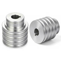 Poulie à pas multi-canaux en aluminium usinée CNC sur mesure avec gorge pour courroie trapézoïdale pour transmission de machines-outils