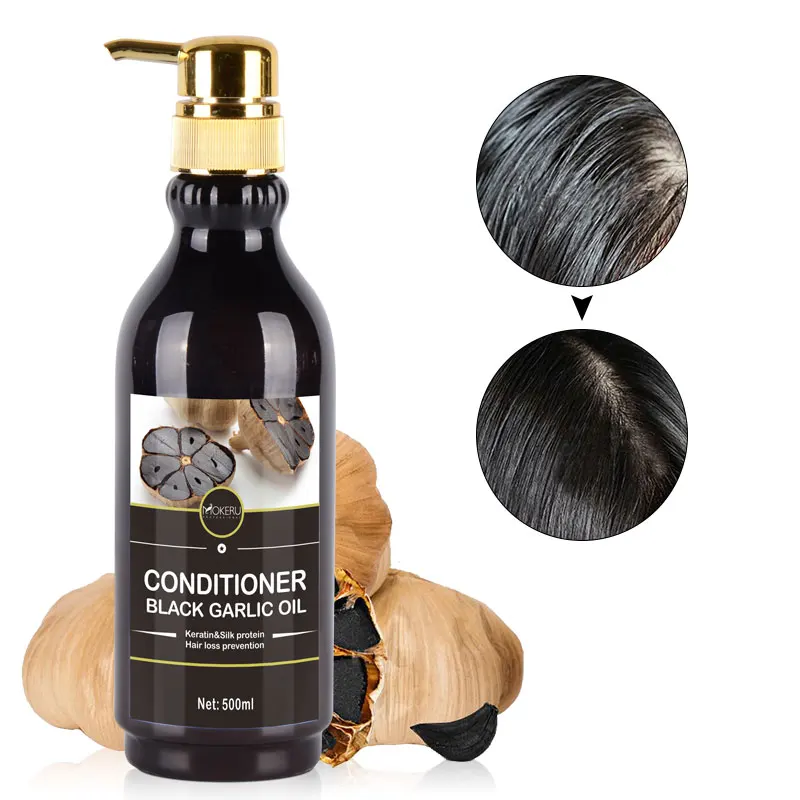500 Ml Repair Damage Hair Black Garlic Conditioner Lock In Nutrients Black Garlic Oil Conditioner Plant Black Garlic Conditioner