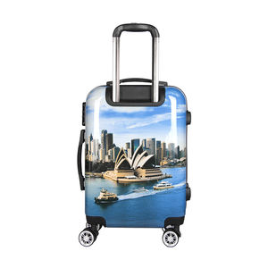 Usine Directe Léger <span class=keywords><strong>Chariot</strong></span> Bagages 3pcs Ensemble Double Roues Universelles Classique De Luxe <span class=keywords><strong>Simple</strong></span> Paysage Conception Dur Shell PC - Product Image 2