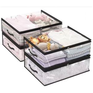 <b>Foldable</b> Non-Woven Storage Box Wardrobe Clothes Dustproof Moisture-Proof Finish Quilt Bed Bottom Storage Bags Sewing Technics - Product Image 1
