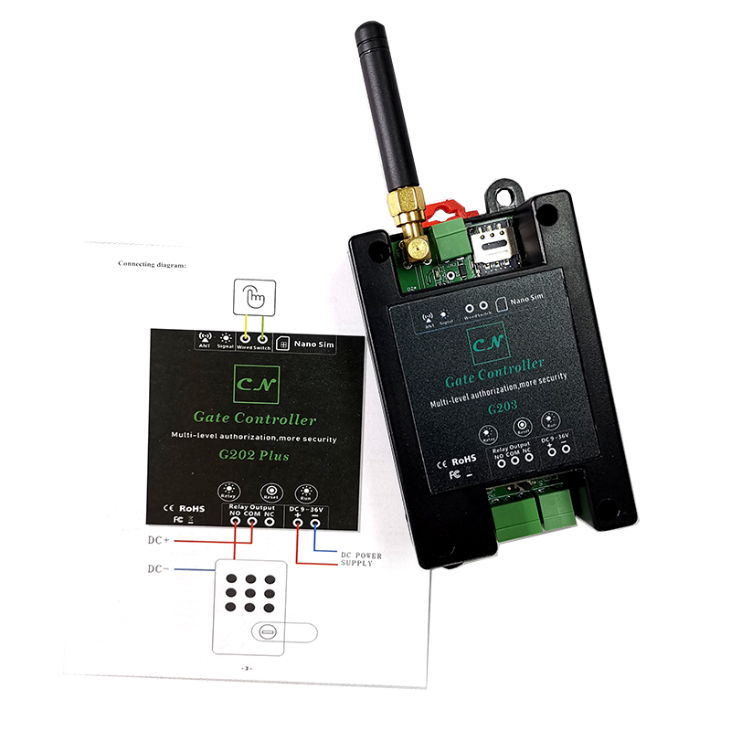 G203 GSM 2G/4G переключатель реле открывания ворот 999 пользователей бесплатный контроль доступа к звонкам по телефону/приложение Смарт-РЕЛЕ GSM