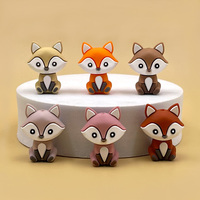 Nouveautés Perles en silicone 3D en forme de renard de dessin animé pour la fabrication de stylos et la décoration de bijoux et de bracelets