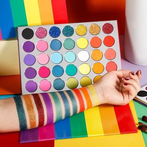 Paleta de sombras de ojos profesional de 35 colores al por mayor pigmentos en polvo con acabado brillante de cosméticos de marca privada de alta calidad para la oscuridad - Product Image 5