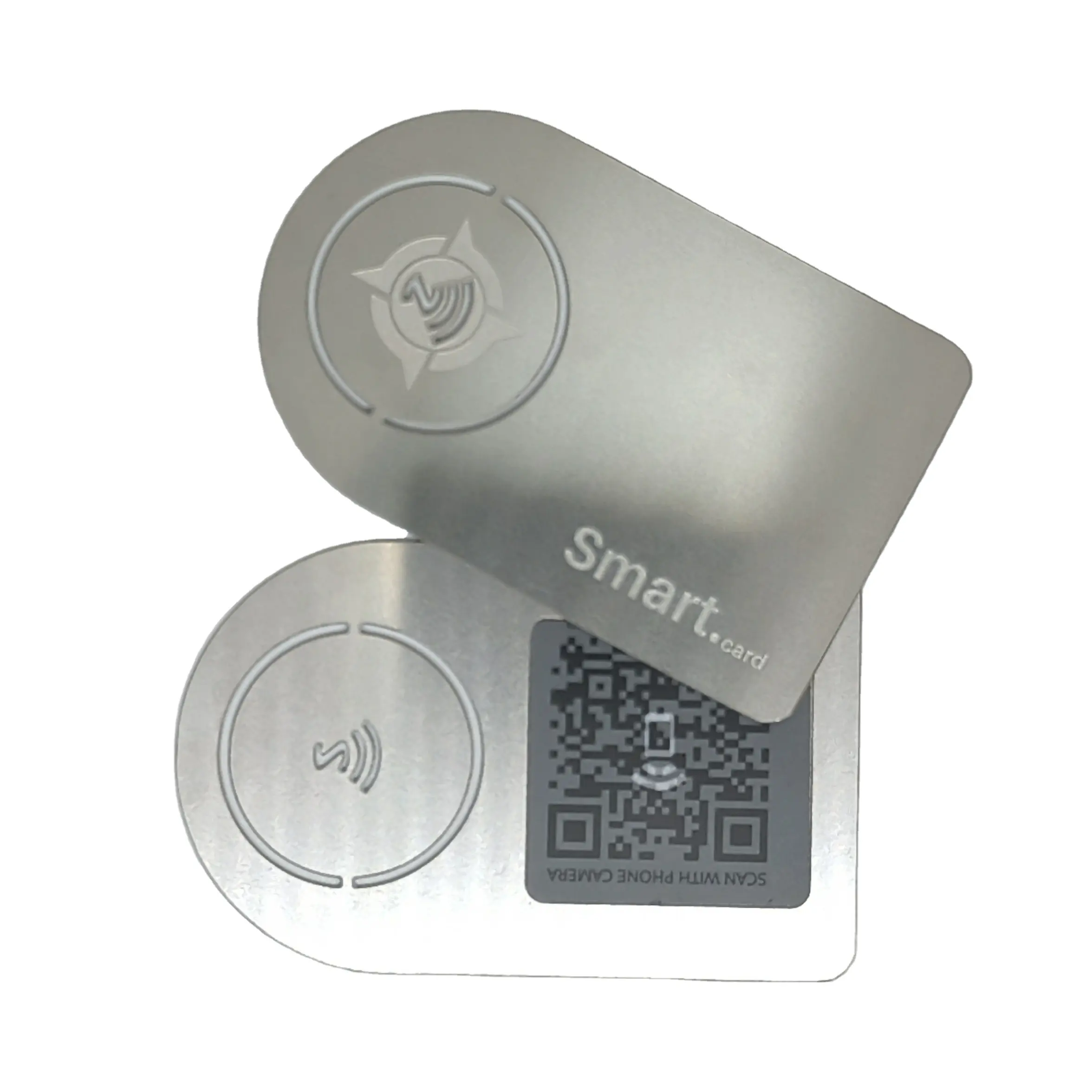 Elegante Metallic Nfc Kaarten App Metalen Visitekaartje Met Qr Code