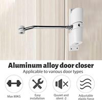 Cierrapuertas de resorte de cierre automático de alta resistencia Puerta de madera de aluminio Cierrapuertas hidráulico automático