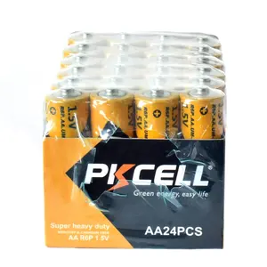 Pkcell thương hiệu Carbon kẽm AA pin R6P 1.5V khô di động pin R6 AA không có thể sạc lại giá rẻ giá AA Thêm Heavy Duty pin R6P