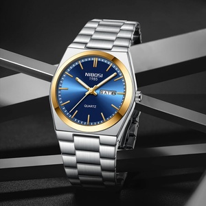 Montre à quartz de luxe pour homme, toute nouvelle, en acier inoxydable, étanche 3 ATM, lumineuse, avec affichage de la date et du jour, cadran 40-44 mm, modèle 2658 - Product Image 1