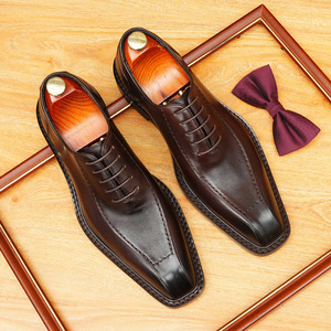 Zapatos Casuales de Negocios de Cuero para Hombre, Suela Gruesa Antideslizante, Diseño Resistente al Desgaste, Modernos, Versátiles, Formales para Uso Diario, de Doble Uso - Product Image 3