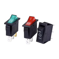 Interrupteur à bascule KCD3-102N éclairé Niveau de protection IP40 Convient aux équipements industriels 250V 16A