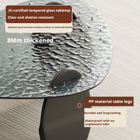 Nouvelle table basse en verre trempé triangulaire irrégulière, tables d'appoint minimalistes italiennes pour le salon