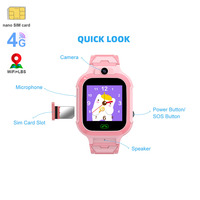 Reloj Inteligente para Niños con Batería de Larga Duración de 500 mAh, Videollamadas, Resistente al Agua, Reloj con SIM 4G por Menos de $17.5