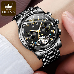Orologio da Polso da Uomo OLEVS 6607 Automatico Meccanico OEM in Acciaio Inossidabile <span class=keywords><strong>a</strong></span> <span class=keywords><strong>Carica</strong></span> Automatica Tourbillon di Lusso Impermeabile - Product Image 3