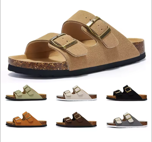 รองเท้าแตะหนังกลับคุณภาพสูงแบบปรับแต่งได้ ดีไซน์ดั้งเดิมสำหรับผู้หญิง รองเท้าไม้แบบสวม รองเท้าแตะชายหาด รองเท้าส้นแบน - Product Image 2