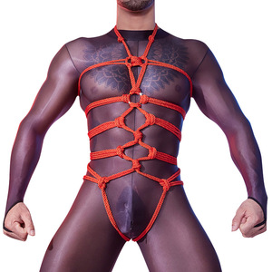 Высокоэластичный металлический ремень для бондажа, новая сексуальная мужская цельная эротическая одежда с низкой посадкой, модный аксессуар для ролевых игр (SM) - Product Image 6