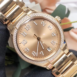 2026 Hot Selling 36mm Women's Rose Gold Luxury <b>Watch</b> <b>Diamond</b> Inlaid Bezel Fashion <b>Watch</b> Casual Business Mechanical <b>Watch</b> - Product Image 1