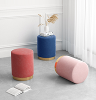 Fauteuil de détente moderne en cuir PU, pouf ottoman de salon, tabouret de rangement pour la maison, le bureau, la chambre, le salon, l'hôtel, l'école, l'hôpital