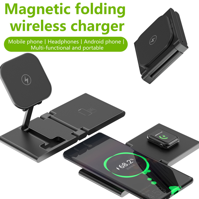 2026 Mobile Charging Station Standard 3 in 1 Fast Wireless Charger Wireless Charging Holder