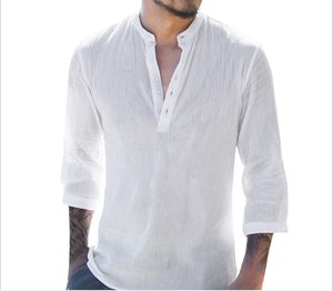 <span class=keywords><strong>Camicia</strong></span> causale in cotone a maniche lunghe a forma regolare da <span class=keywords><strong>uomo</strong></span> - Product Image 3