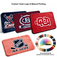 Tapis de vestiaire de hockey personnalisé avec logo, tapis de porte antidérapant pour vestiaire sportif