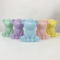 Bouquet d'ours en résine écologique, ours violent, décoration de bureau pour salon et chambre d'enfant, cadeau pour la Saint-Valentin