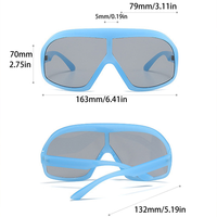 Lunettes de soleil unisexes surdimensionnées à monture creuse, verres PC UV400, multicolores et imprimé léopard, pour voyage et mode en extérieur
