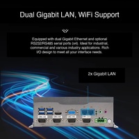 ES-9682 PC Industri Tanpa Kipas Intel J6412 Quad Core 2.0GHz 8GB DDR4L Dual Gigabit LAN HDMI VGA 4xCOM USB3.0 Komputer Mini