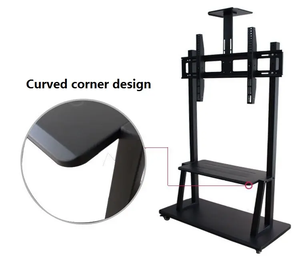 Support TV robuste ZENO, capacité de charge de 300 kg, pour téléviseurs de 60 <span class=keywords><strong>à</strong></span> 120 pouces, support TV pour caravane, support incurvé anti-collision, roulettes C6400 - Product Image 3