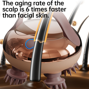 Técnicas de Masaje Tailandés IPX7 Masajeador de cabeza a prueba de agua con anillo de agarre ergonómico para alivio de presión para uso en seco y húmedo - Product Image 3