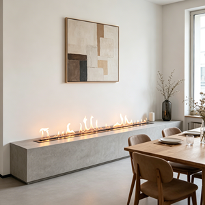 <span class=keywords><strong>Cheminée</strong></span> à éthanol de table design, portable, à flamme réelle, brûleur réglable, protection de sécurité pour café, restaurant, bar, salle à manger - Product Image 6
