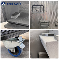 APEX CASES OEM Flight case en aluminium et stratifié alvéolé, conçu sur mesure pour éclairage Spot Beam Wash, protection robuste, 4 pouces