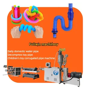 Máquina de línea de producción de extrusión de manguera de drenaje de aire acondicionado, tubo de tubo corrugado HDPE de Pvc/PE Pp de bobinado en espiral de pared simple