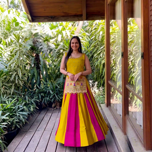 Women Embroidered Lehenga Choli Set Cotton Traditional Ethnic Wear India Pakistan Spring Summer Daily Outfit - Product Image 2