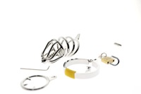 Cinturón de Castidad de Acero Inoxidable para Hombre, Jaula para Pene, Dispositivo Antimasturbación, BDSM, SM, Candado para Pene, Juguetes Sexuales