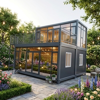 Portable 20ft 40ft Modulaire Préfabriqué Plat Pack En Acier Conteneur Maisons Appartement Centre Commercial Hôtels Stations Détachable Jardin Maison