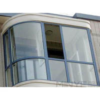 Fenêtre fixe à cadre anti-ouragan Fenêtre en verre trempé Fenêtre fixe semi-circulaire