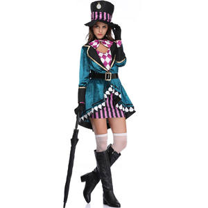 BAIGE venta al por mayor mujeres Halloween Alice hechicera juego <span class=keywords><strong>de</strong></span> rol <span class=keywords><strong>circo</strong></span> mago traje <span class=keywords><strong>de</strong></span> escenario - Product Image 6